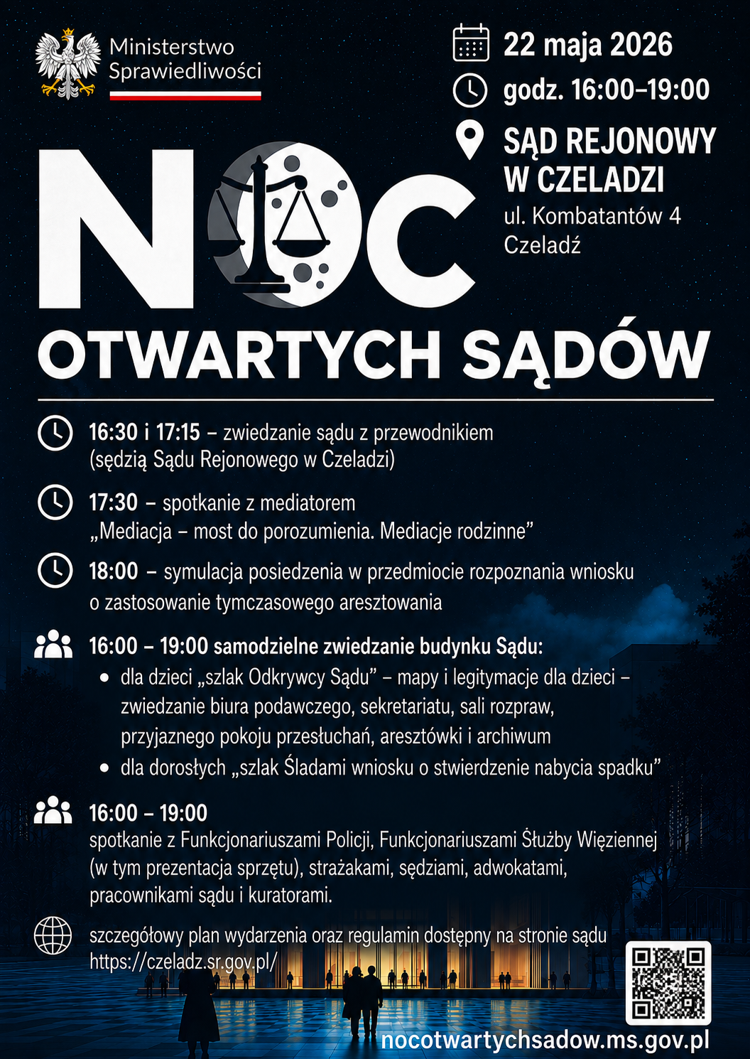 Plakat Noc otwartych sądów